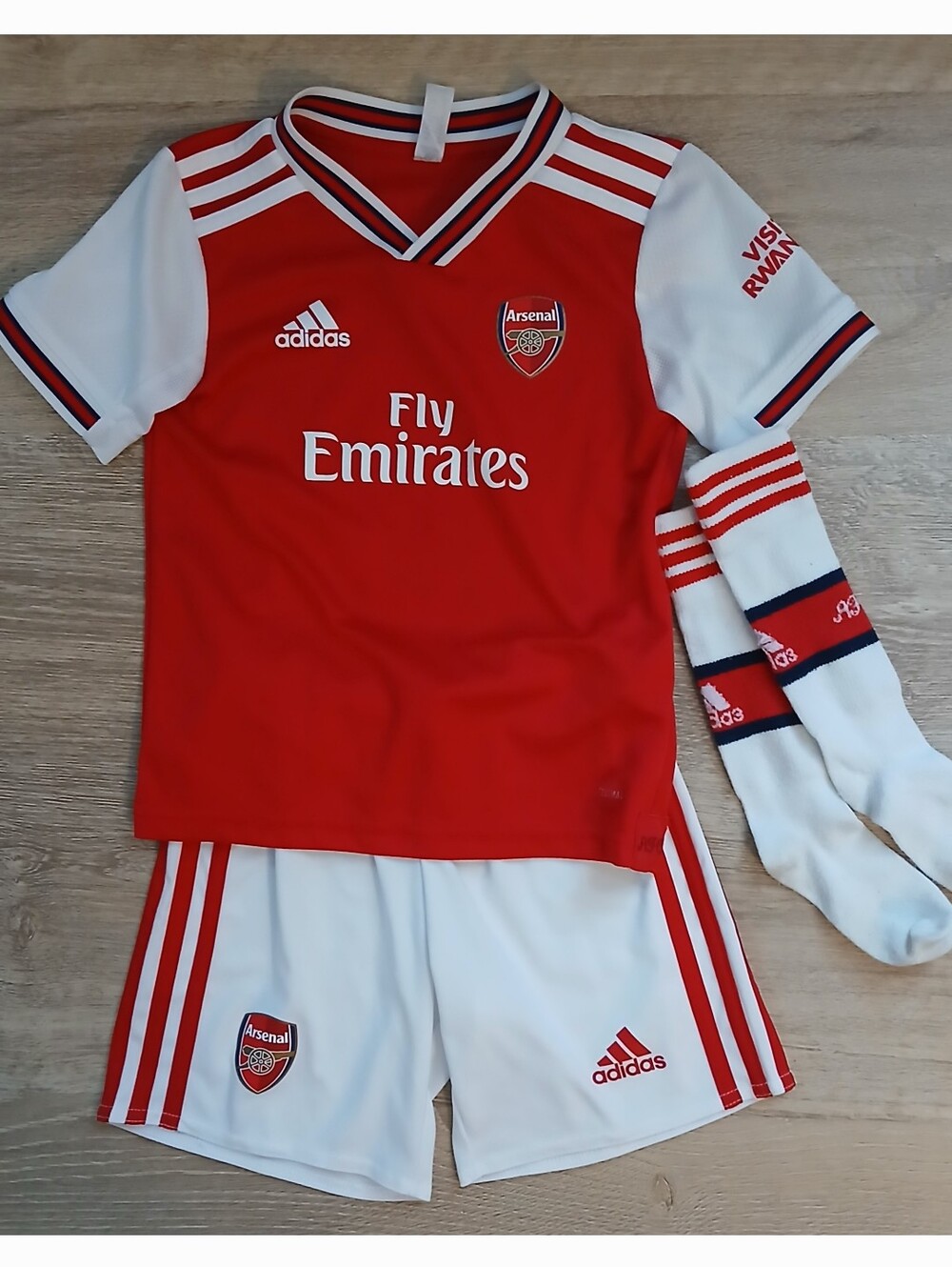 Adidas Personalized Arsenal Home Mini Kit Sz 4/5 Soccer